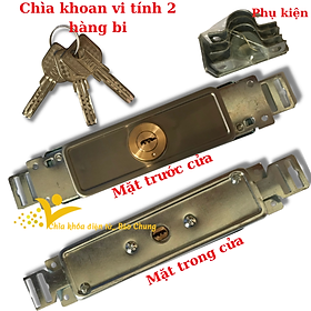 Ổ khóa cửa cuốn tấm liền chìa khoan vi tính 2 hàng bi chống trộm