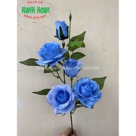 Mua Hoa Giả- Cành hoa hồng Hạnh Anh 5 bông cao cấp