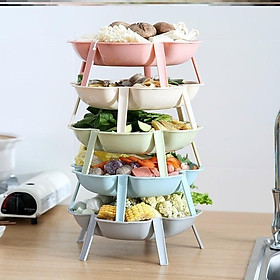 Mua Combo 3 Đĩa nhựa xếp tầng đựng rau củ quả tiện lợi