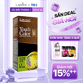 Nhuộm Phủ Bạc Cao Cấp Lavox 60ml x2 - L1 - Đen