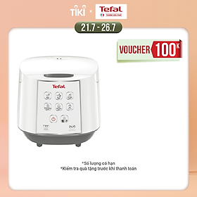 Nồi cơm điện tử Tefal RK733168 - 1.8L 750W - Lòng nồi niêu vân đá cao cấp - Giữ ấm 12 tiếng - Công nghệ Fuzzy Logic - Hàng chính hãng