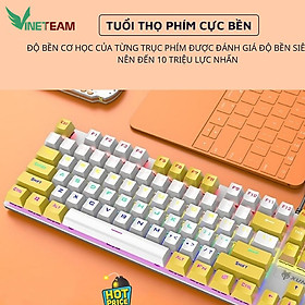 Mua Bàn phím cơ gaming Vinetteam K80/K2/K550 led rgb 20 chế độ nháy cực đẹp  phím cơ gõ siêu đã  thiết kế nhỏ gọn dùng cho máy tính  laptop bản cao cấp 2023 - hàng chính hãng
