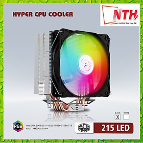 Fan Hyper 215 LED(Tản 4U, Fan 12cm, Đen và Trắng)-hàng chính hãng 