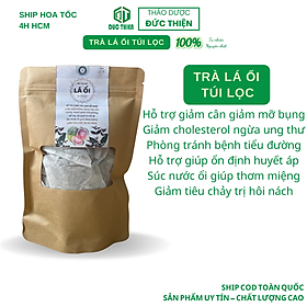 Trà Lá Ổi Túi Lọc Đức Thiện Nguyên Chất - Hỗ Trợ Giảm Cân, Tiểu Đường, Giảm Cholesterol, Ổn Định Huyết Áp