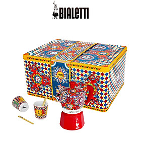 Mua Set quà tặng ấm pha cafe BIALETTI DOLCE&GABBANA MOKA EXPRESS  LY VÀ KHUẤY CÀ PHÊ - Hàng chính hãng