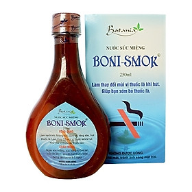 Nước Súc Miệng cai hút thuốc BoniSmok - Giúp làm sạch răng miệng, giúp cho hơi thở thơm tho, làm giảm vị khi hút thuốc