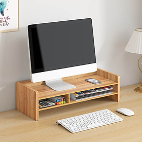 Mua Kệ màn hình máy tính kệ laptop để bàn KMT2910 giúp giảm mỏi vai gáy cho dân văn phòng kệ sách kệ hồ sơ kèm cắm viết bằng gỗ 2 màu nâu sáng tùy chọn - Tặng kèm 1 móc khóa khung hình thời trang