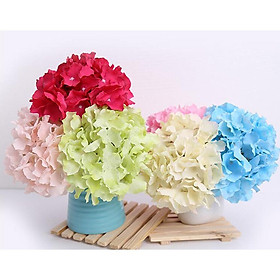Artificial Silk Hydrangea Flowers Head Bouquet Wedding DIY Decor Red