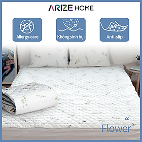 Mua Tấm Bảo Vệ Nệm Arize Vải Microfiber Flower Beige 1.1mx2.1m  1.6mx2.1m  1.8x2.1m