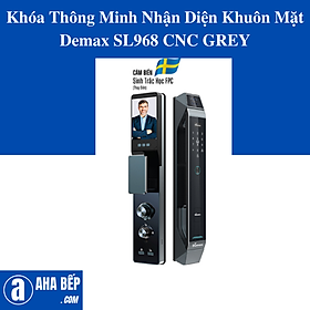 Khóa Thông Minh Nhận Diện Khuôn Mặt Demax SL968 CNC GREY. Hàng Chính Hãng