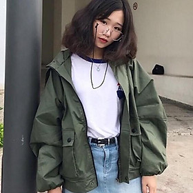 Áo khoác nữ Áo khoát nữ kaki chống nắng túi hộp đẹp cá tính hàng rất đẹp-A061