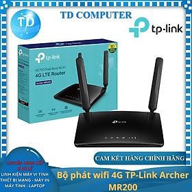 Mua Bộ phát wifi 4G TP-Link Archer MR200 (AC750Mbps/ Chuẩn AC/ 2 Ăng-ten ngoài/ Sim 4G/ 35 User) - Hàng chính hãng FPT phân phối