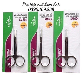 Kéo tỉa lông mũi KM604-Kềm Nghĩa thép không rỉ, mũi tròn an toàn sử dụng