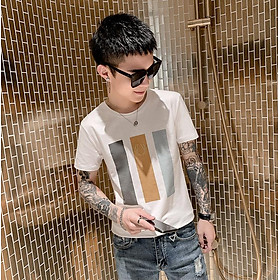 Áo thun Nam Nữ in ba sọc dọc lạ mắt chất liệu vải cotton cao cấp co giãn nhẹ mặc thoải mái dễ phối đồ hợp với xu hướng thời trang giới trẻ
