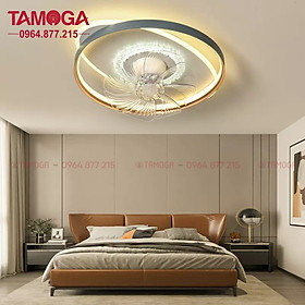 Mua Quạt ốp trang trí hiện đại TAMOGA 2101 ánh sáng 3 màu + Tặng kèm điều khiển từ xa HÀNG CHÍNH HÃNG