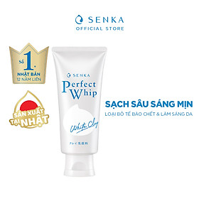 Sữa Rửa Mặt Tạo Bọt Chiết Xuất Đất Sét Trắng Senka Perfect White Clay New 14840 (120g)