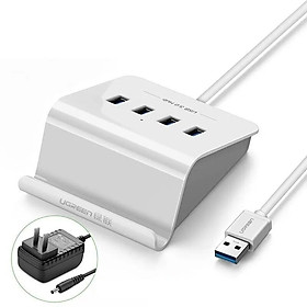 Mua Ugreen UG20279CR109TK Màu Trắng Bộ chia HUB USB 3.0 sang 4 USB 3.0 có khay đỡ hỗ trợ nguồn 5V - HÀNG CHÍNH HÃNG