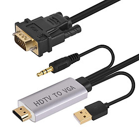 Mua Cáp chuyển đổi HDMI to VGA 1.8m có rắc âm thanh 3.5mm