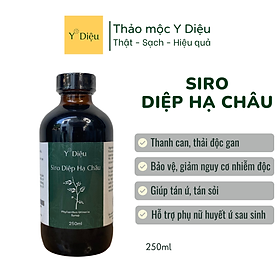 Siro Thảo mộc Hỗ trợ bảo vệ gan, giảm nguy cơ nhiễm độc gan, Siro Diệp Hạ Châu Y Diệu - Lọ 250ml