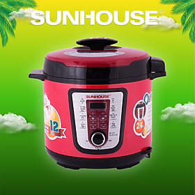 Nồi Áp Suất Điện Tử Đa Năng Sunhouse SHD1767 (6L) - Đỏ - Hàng chính hãng