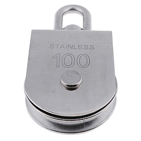 100mm Single Sheave Pulley Block with Swivel Eye 304 Stainless Steel