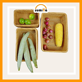 Mua Khay mây xiên chữ nhật  mây xiên tự nhiên  thủ công  thân thiện môi trường