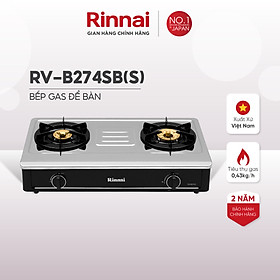 Mua Bếp gas dương Rinnai RV-B274SB(S) mặt bếp inox và kiềng bếp men - Hàng chính hãng.