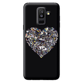 Ốp lưng cho Samsung Galaxy A6 Plus 2018 nền kim cương đen 1 - Hàng chính hãng