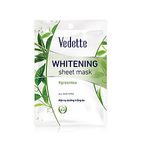 Mặt nạ giấy dưỡng trắng da trà xanh Vedette Whitening Mask Green Tea 22ml