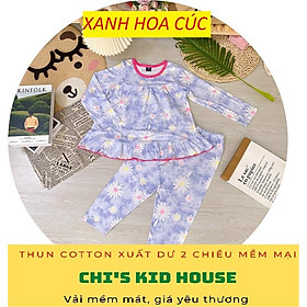 (VẢI XUẤT ĐẸP) ĐỒ BỘ THUN COTTON 2 CHIỀU XUẤT DƯ MỀM MÁT CHO BÉ LỚN 20-40KG