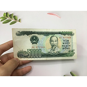 Mua 50 ngàn đồng tiền giấy cotton 1994  tiền cổ Việt Nam  chất lượng đẹp  tặng phơi đựng nylon bảo vệ PCCB MINGT