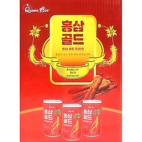 Túi 12 Lon Nước Hồng Sâm DWI Queen Bin Red Ginseng Gold (175ml/Lon)