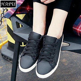 Giày sneaker nữ phong cách hàn quốc HAPU đen