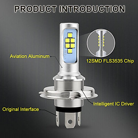Đèn Pha LED Siêu Sáng Cho Xe Máy H4 HS1 ATV (6000K)