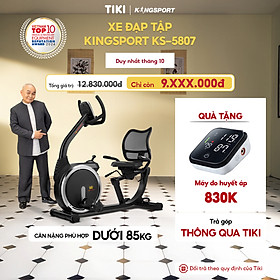 Xe đạp tập thể dục tại nhà KINGSPORT KS-5807 có ghế tựa êm ái, bánh đà kháng từ