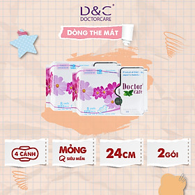 Combo 2 Băng vệ sinh Doctor Care BVS thảo dược ban ngày 24cm siêu khô thoáng cả ngày dài