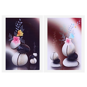 Hình ảnh 1 Panel Modern Art Painting Oil Painting on Canvas Poster Stone and Flower