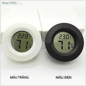 Mua Nhiệt kế hiển thị nhiệt độ và độ ẩm kỹ thuật số hình tròn (màu ngẫn nhiên)
