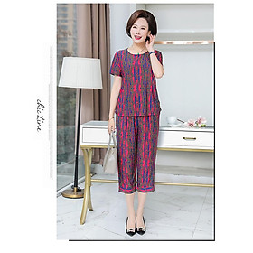 Bộ quần áo mặc nhà trung niên cho mẹ_ loại 1_thun lạnh