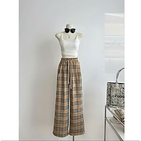 Quần ống rộng nữ, chất liệu vải mềm mịn, mát mẻ, Quần dài nữ form rộng thoải mái form 40-62 kg