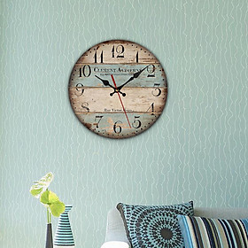 Wood Wall Clock 12inch Decorative Quartz Clocks for Bedroom Living Room Home