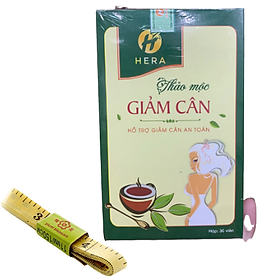 Trà Thảo Mộc Hỗ Trợ Giảm cân Hera Plus (30 viên) Tặng Kèm Thước Dây Đo Vòng Eo