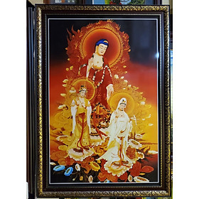 Mua TRANH PHẬT TAM THÁNH  IN DẦU CAO CẤP -ID009