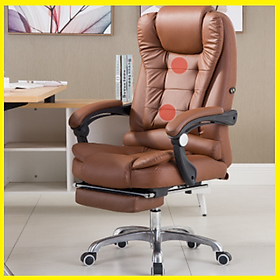 Mua Ghế Giám Đốc Có Massage được bọc da Pu Ghế Văn Phòng Chân Xoay có gác chân ngả lưng ghế làm việc kèm masage lưng