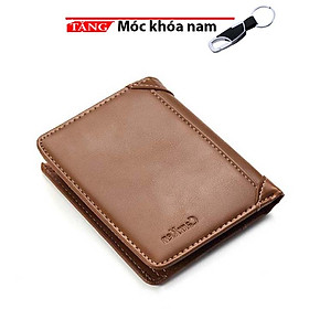 Ví cầm tay nam cao cấp vuông kiểu quyển sổ QE01 Tặng móc khóa nam