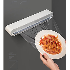 Mua Hộp cắt màng bọc thực phẩm thông minh - Dụng cụ cắt màng nilong treo tường  dán tủ  để bàn tiện dụng
