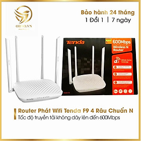 Mua Bộ Phát Modern Wifi Router Tenda F9 Chuẩn N 600Mbps Cục Phát Sóng Wifi 4 Râu Siêu Mạnh Tốc Độ Cao hàng chính hãng