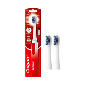 Combo Bàn chải điện Colgate Sonic 360 Charcoal với lông chải phủ than kháng khuẩn và 2 Đầu thay màu trắng lông chải xoắn kép