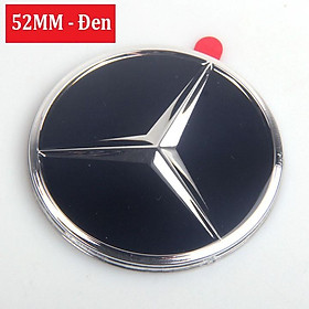 Logo biểu tượng vô lăng xe ô tô Mercedes, đường kính 52mm và 57mm