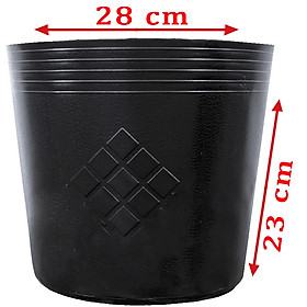 25 Chậu 30x25x24cm nhựa PE dẻo trồng cây bền từ 5 đến 10 năm-0277107